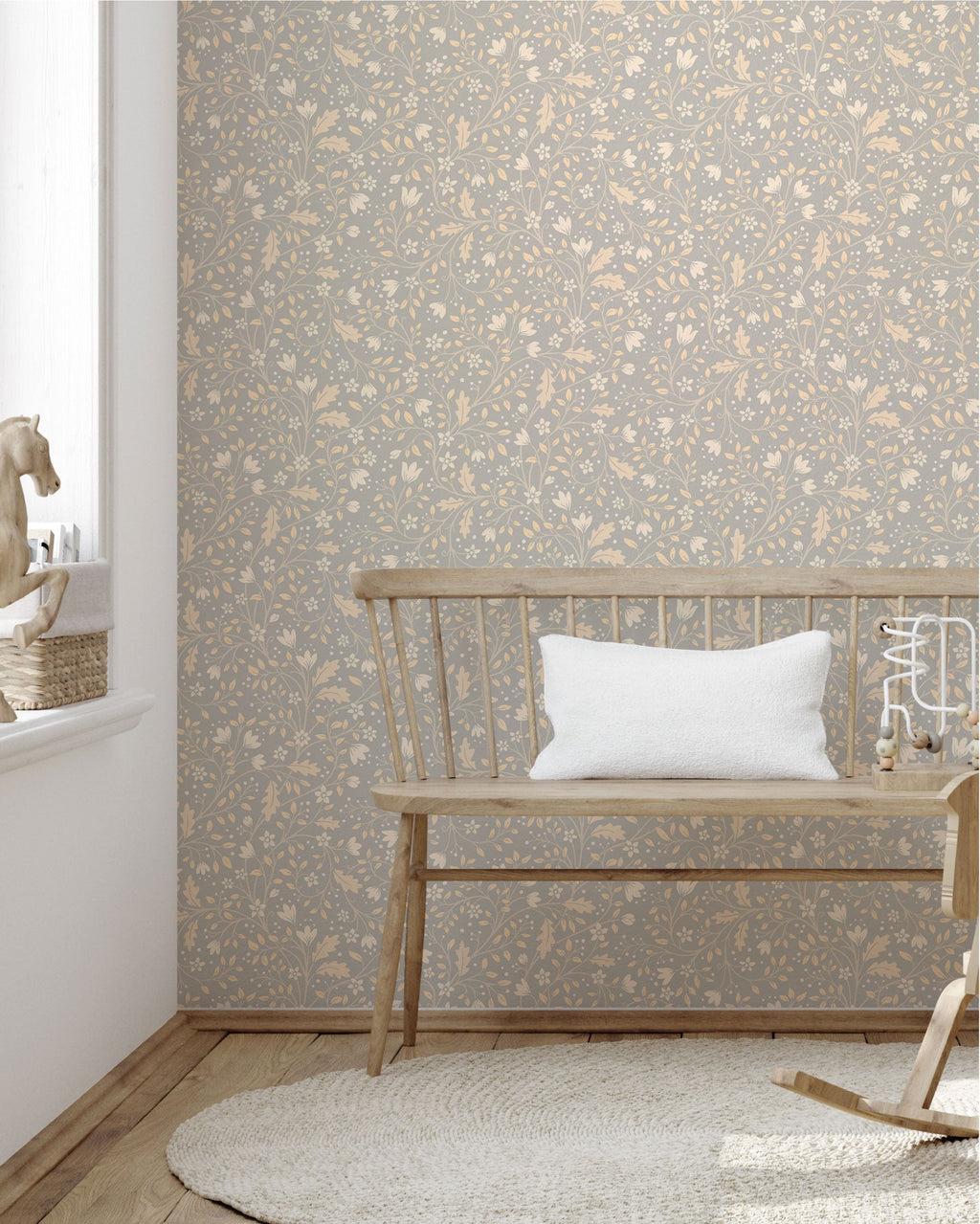 Clematis Botanical Peel and Stick Wallpaper by Anna Black Creative