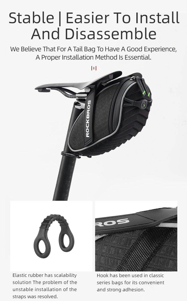 3D Shell Bicycle Seat Bag - Modern Waterproof Cycling Pack