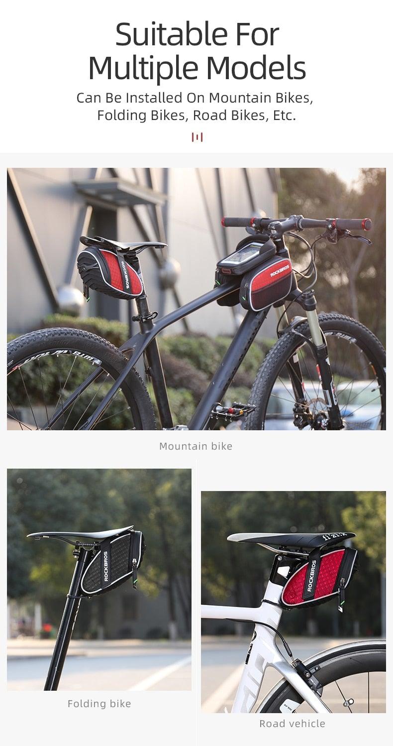3D Shell Bicycle Seat Bag - Modern Waterproof Cycling Pack