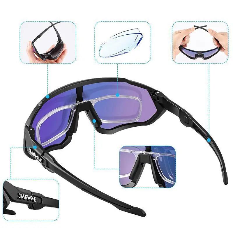 Polarized Sports Cycling Sunglasses - UV400 Athletic Eyewear