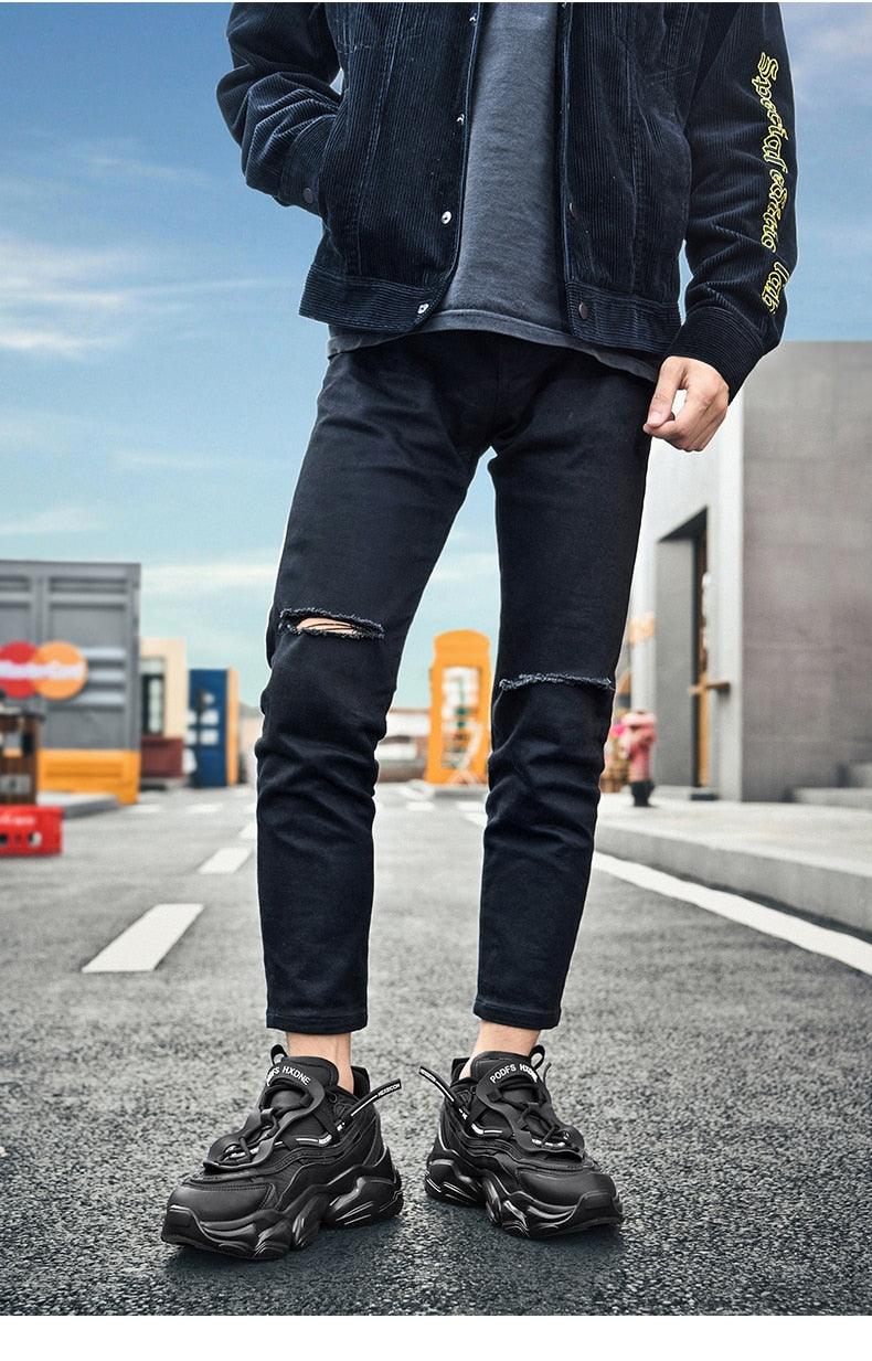 Blue Men's Platform Running & Sports Sneakers