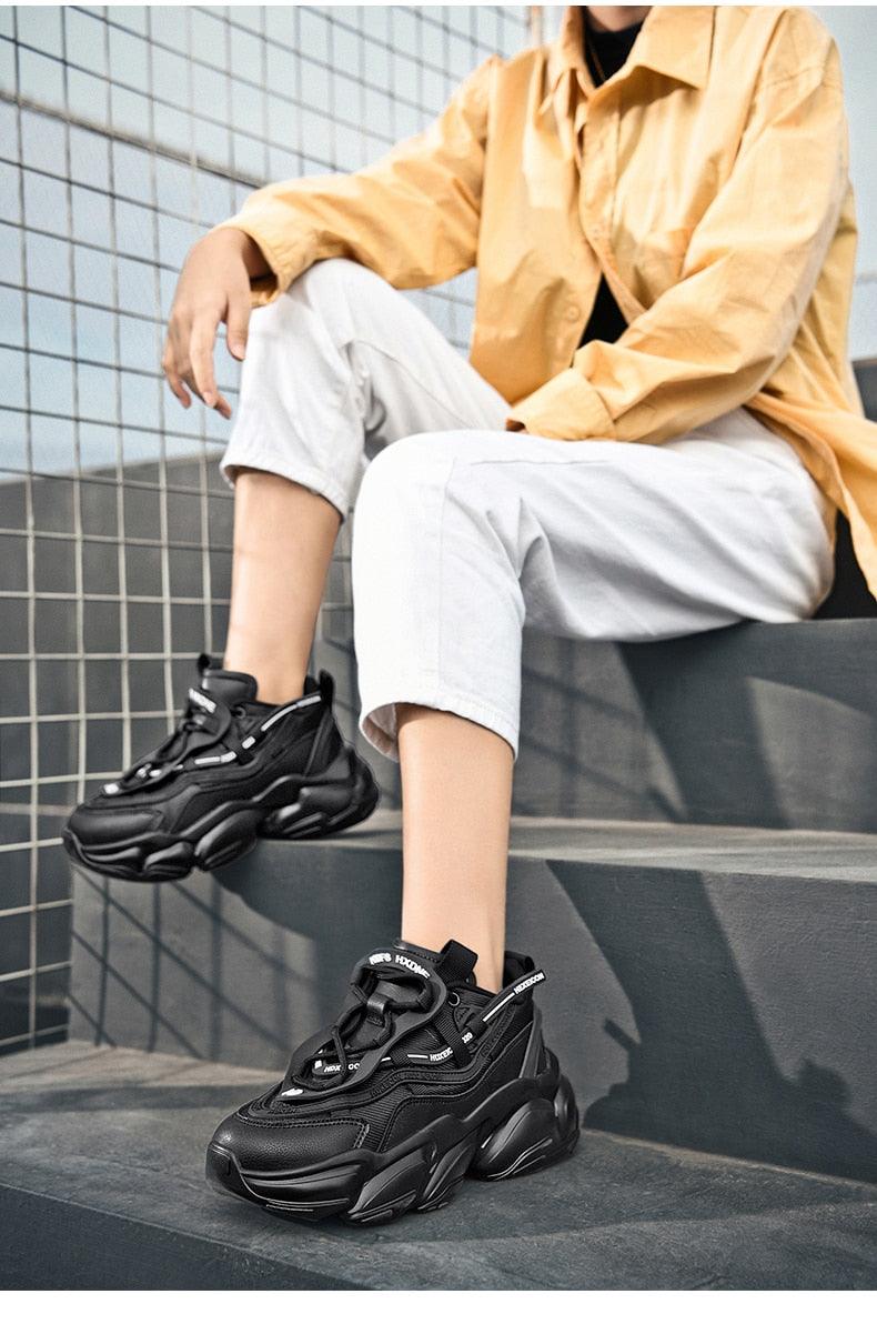 Blue Men's Platform Running & Sports Sneakers