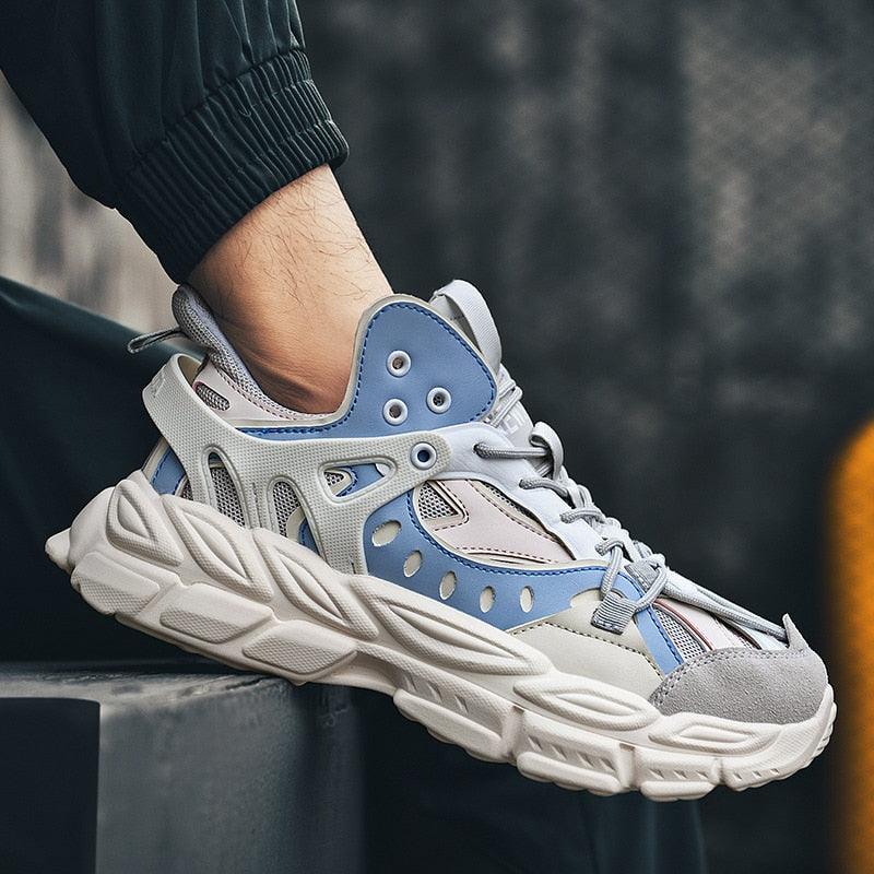 Blue Men's Platform Running & Sports Sneakers