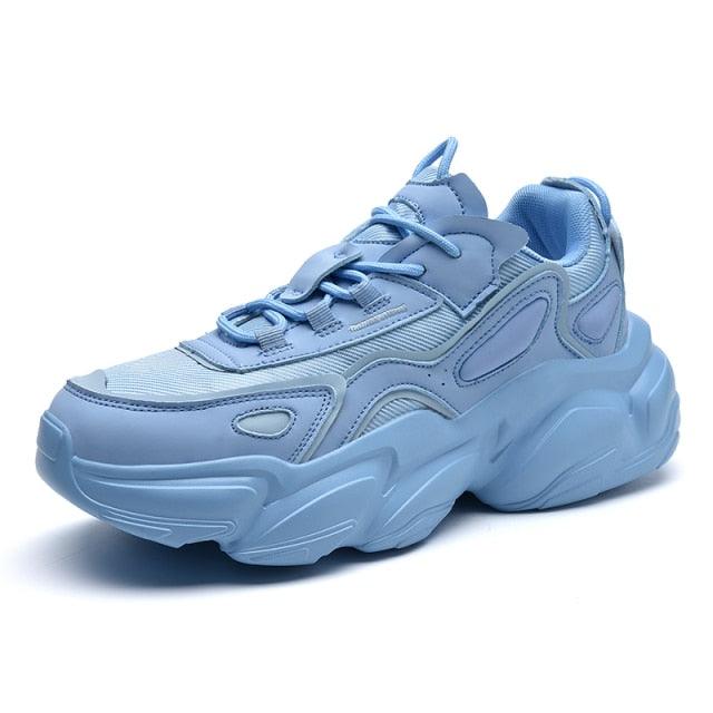 Blue Men's Platform Running & Sports Sneakers