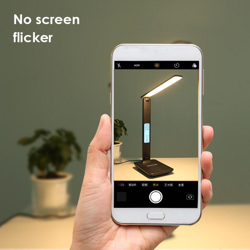 Smart LED Office Desk Lamp with Alarm, Calendar & Temperature Display