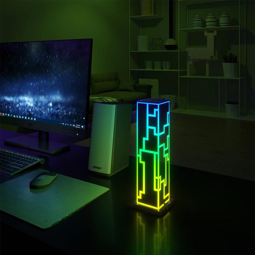 Modern Multicolor RGB Cube LED Table Lamp with Remote Control