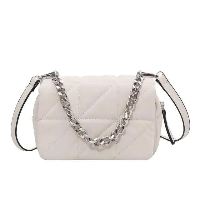 Mini Nylon Crossbody Satchel with Designer Metal Chain for Kids