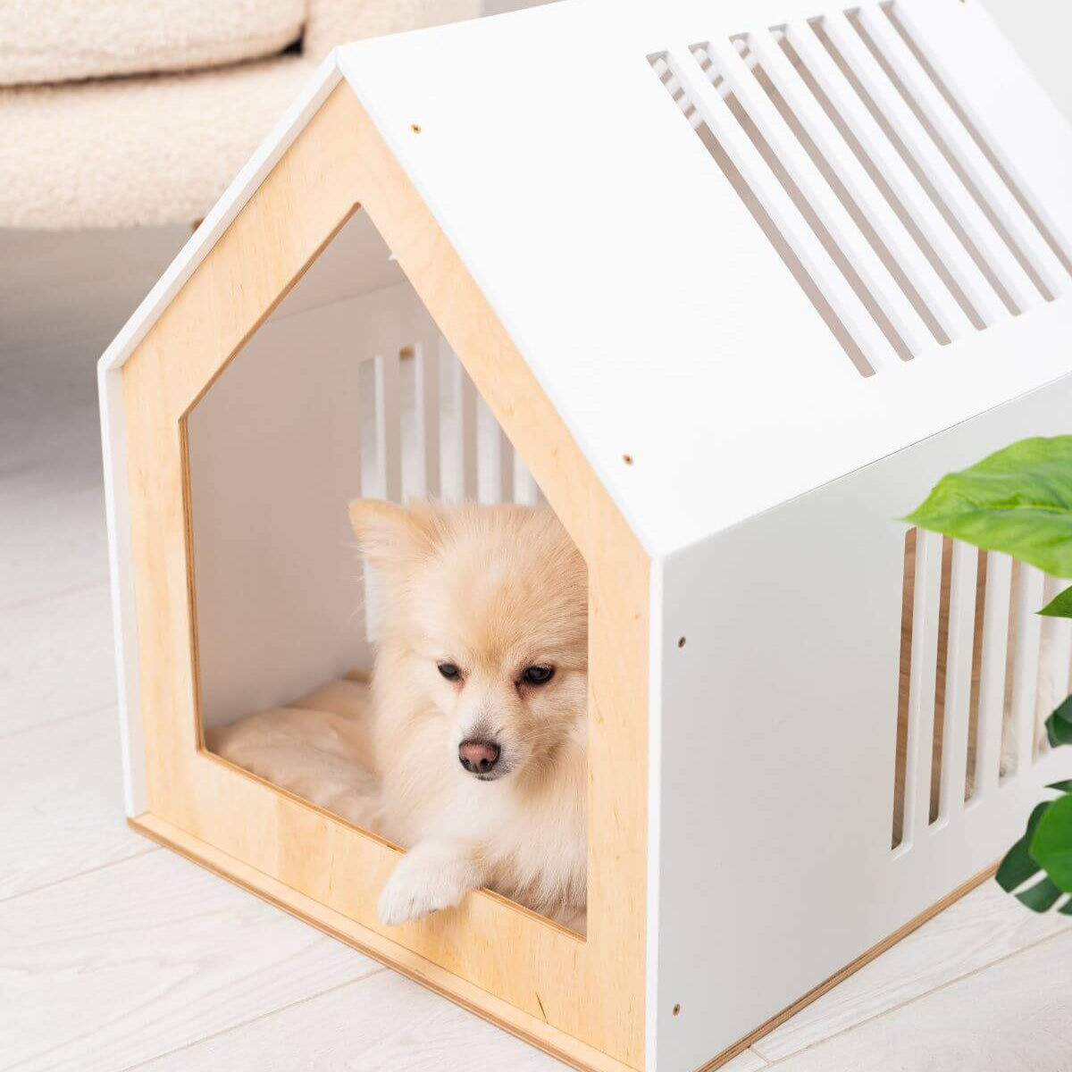 Modern Indoor Wooden Dog House for Small and Medium Pets