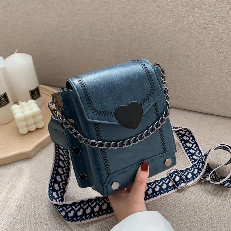 Elegant Heart-Shaped Studded Shoulder Bag for Girls and Women