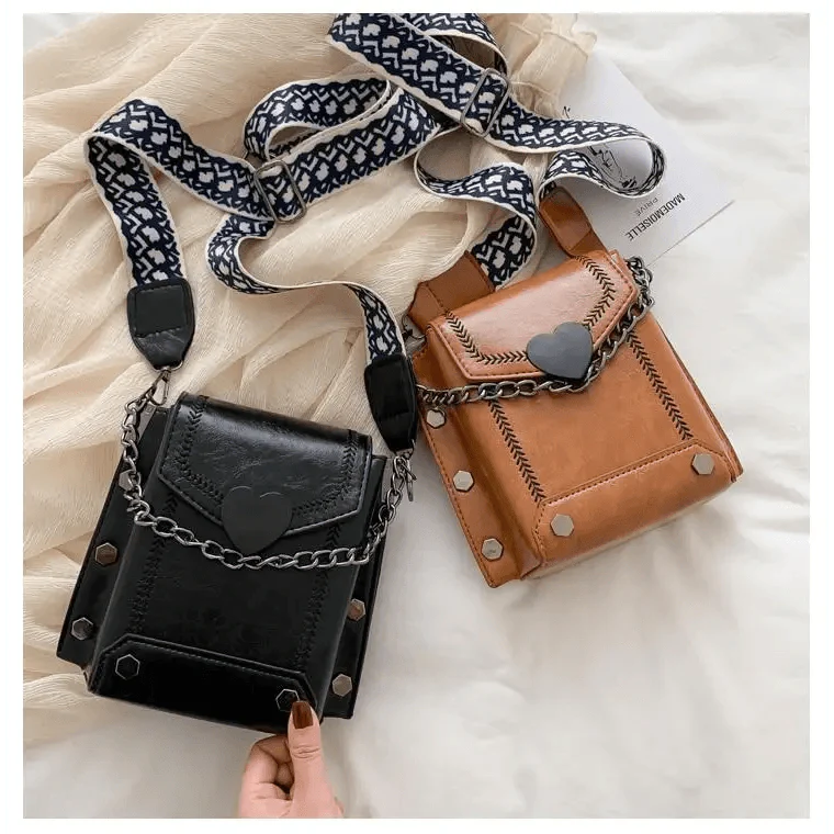 Elegant Heart-Shaped Studded Shoulder Bag for Girls and Women
