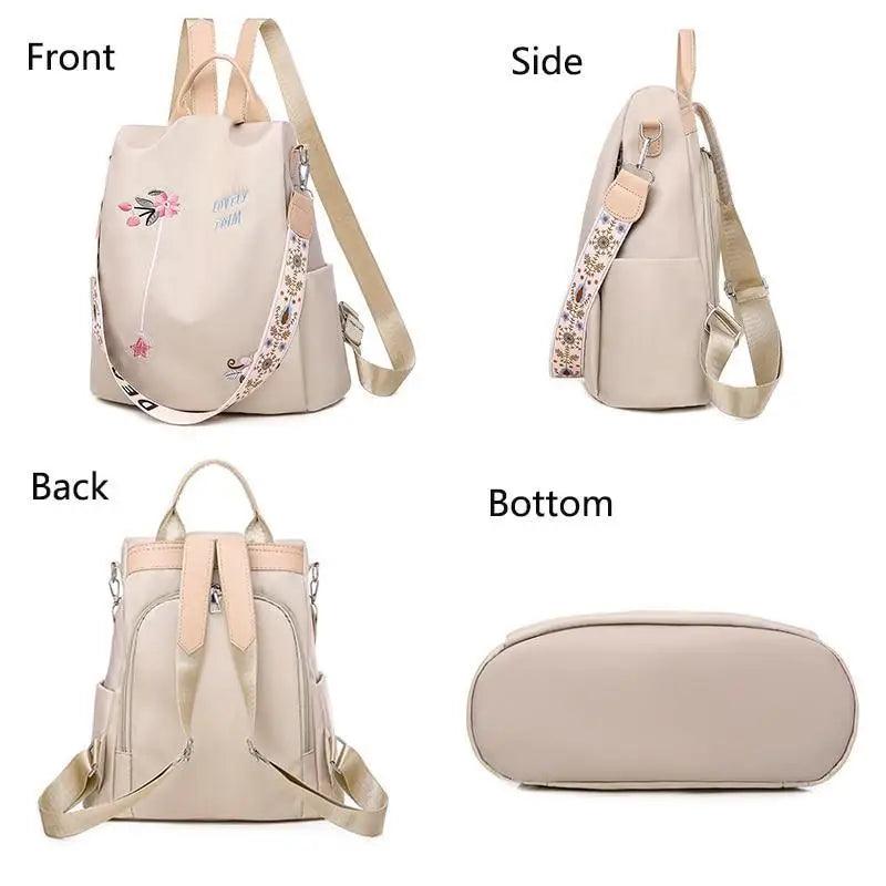 Modern Waterproof Anti-Theft School Backpack for Women