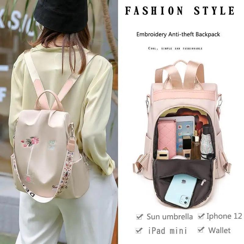 Modern Waterproof Anti-Theft School Backpack for Women