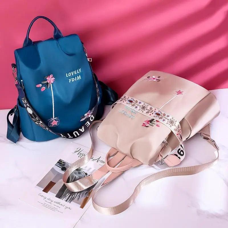 Modern Waterproof Anti-Theft School Backpack for Women