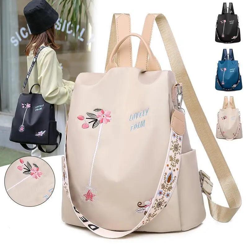 Modern elegant waterproof women's anti-theft school backpack