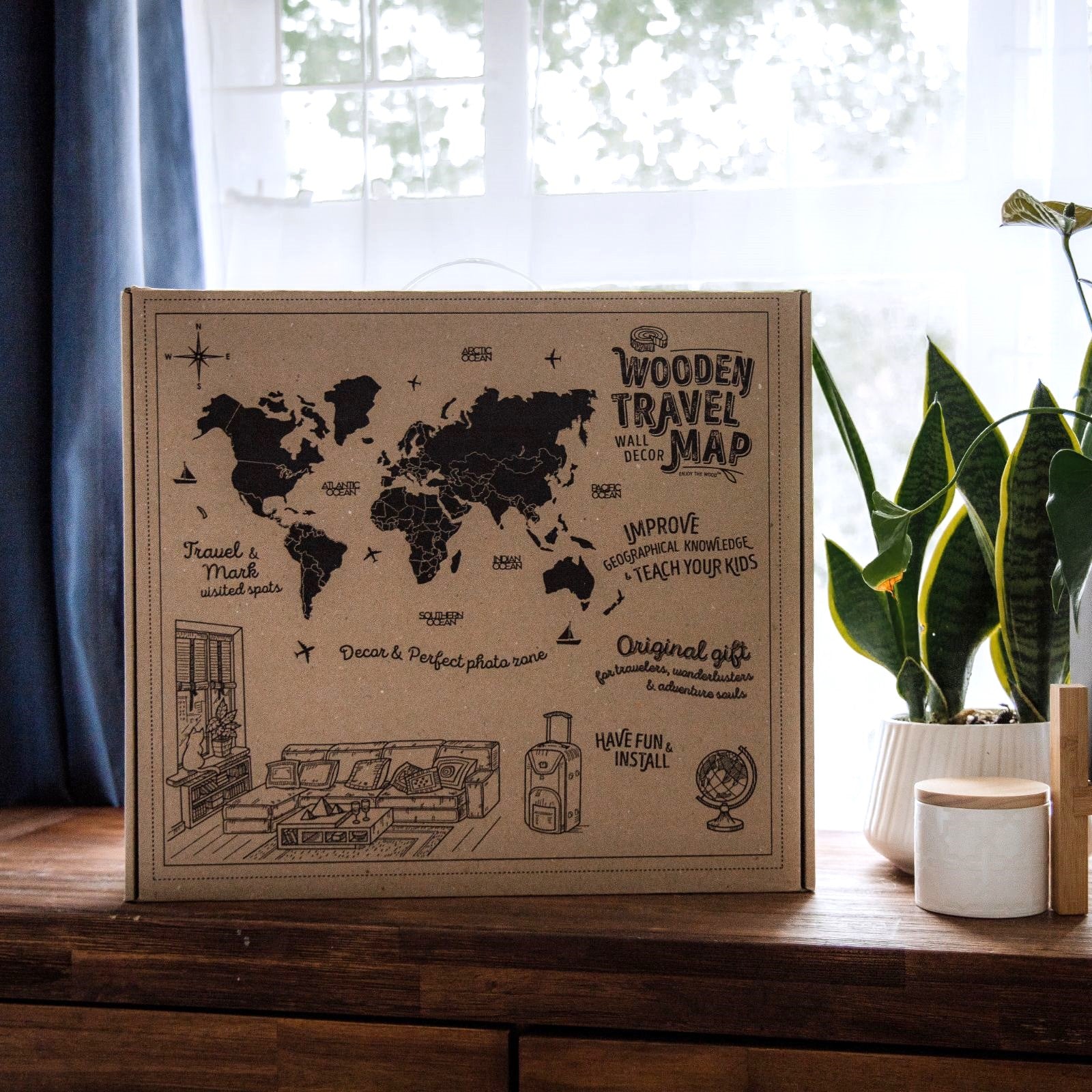 Modern Kitchen Wall Decor: Handcrafted Sustainable Wooden Art