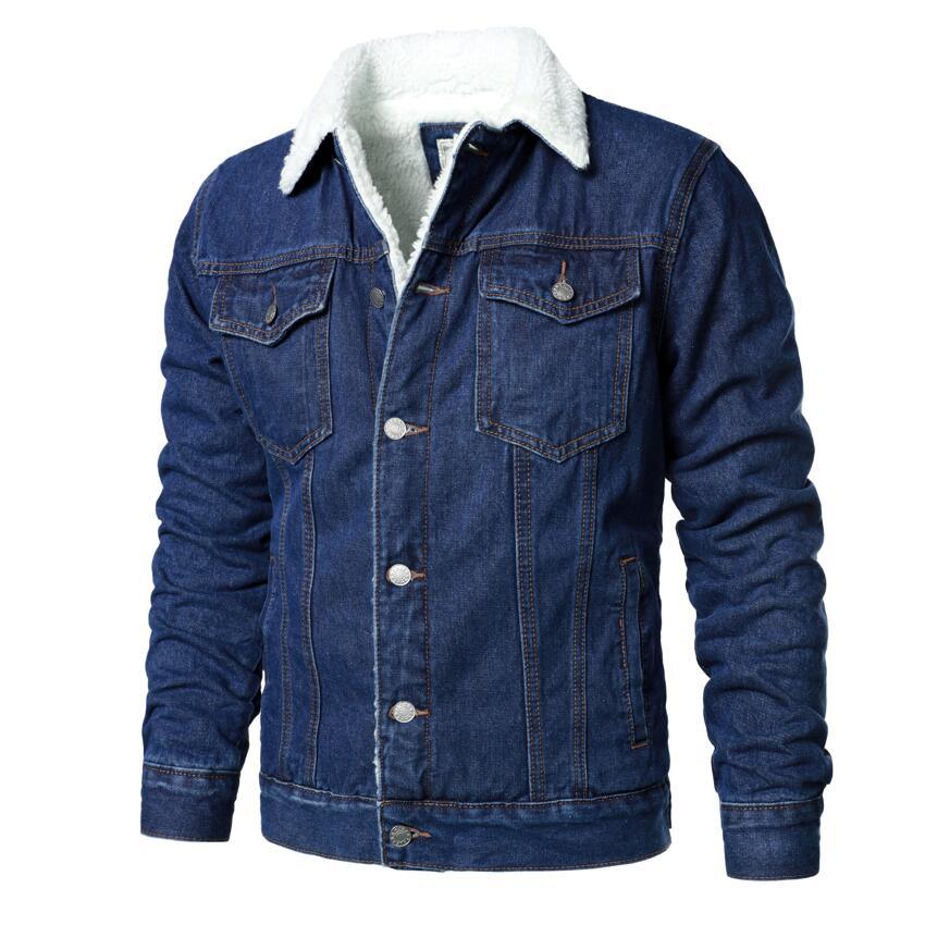 Modern Men's Slim Fit Cotton Winter Coat in Light Blue