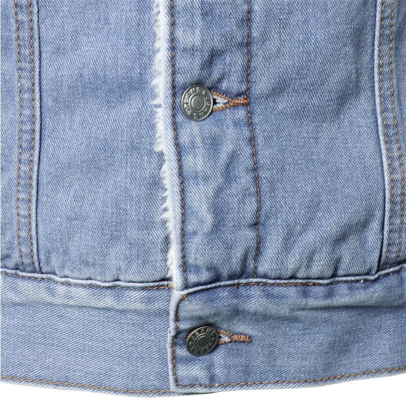 Modern Men's Slim Fit Cotton Winter Coat in Light Blue