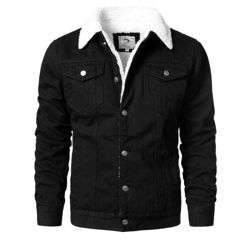 Modern Men's Slim Fit Cotton Winter Coat in Light Blue