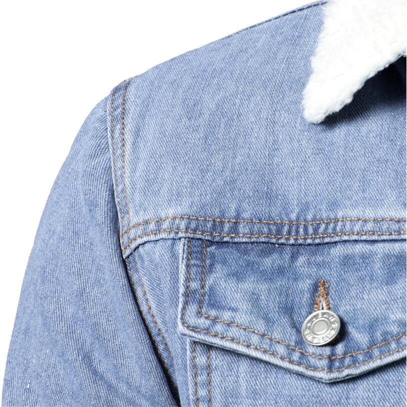 Modern Men's Slim Fit Cotton Winter Coat in Light Blue