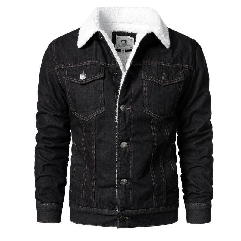Modern Men's Slim Fit Cotton Winter Coat in Light Blue
