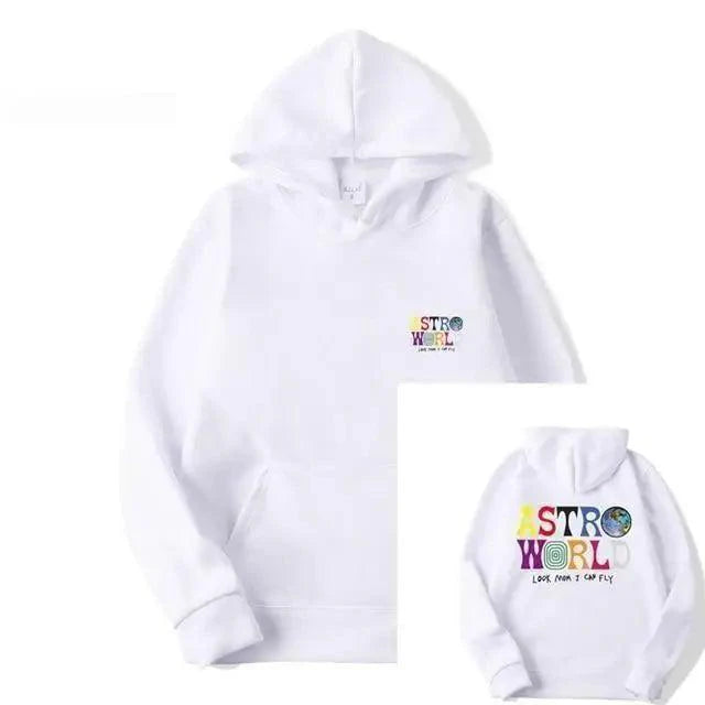 Men's Graphic Print Hoodie - Hip Hop Streetwear Knit Jumper