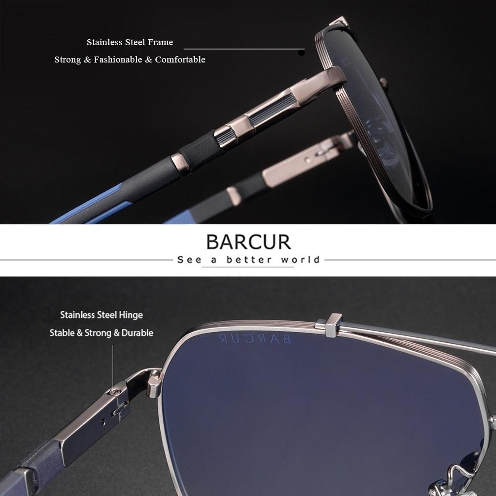 Modern Retro Square Polarized Sunglasses for Men UV400 Driving