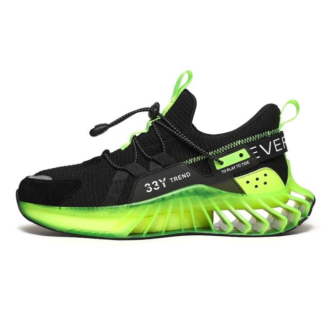 Men's Modern Techwear Blade Sneakers Breathable Knit Running Shoes