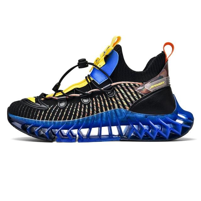 Men's Modern Techwear Blade Sneakers Breathable Knit Running Shoes