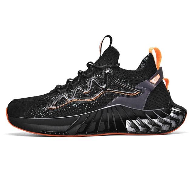 Men's Modern Techwear Blade Sneakers Breathable Knit Running Shoes