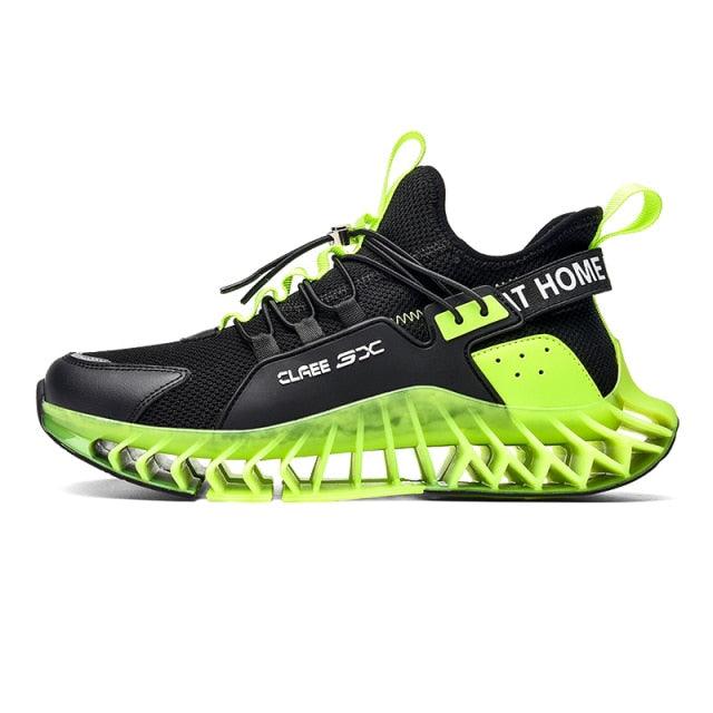 Men's Modern Techwear Blade Sneakers Breathable Knit Running Shoes