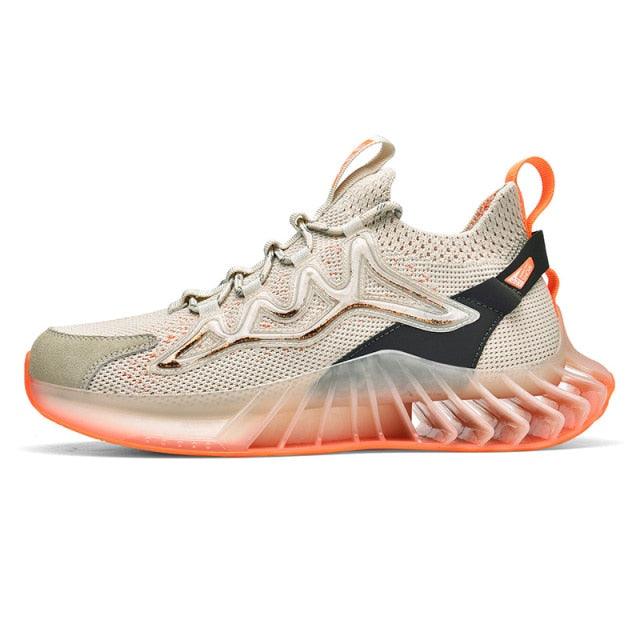 Men's Modern Techwear Blade Sneakers Breathable Knit Running Shoes