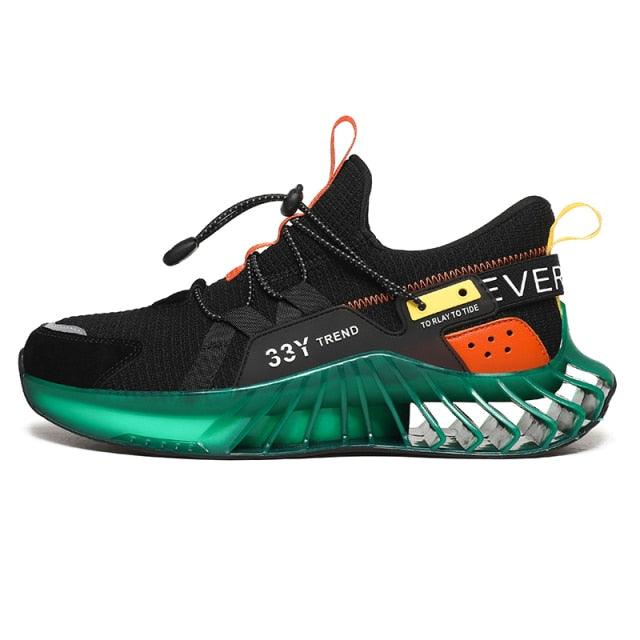 Men's Modern Techwear Blade Sneakers Breathable Knit Running Shoes