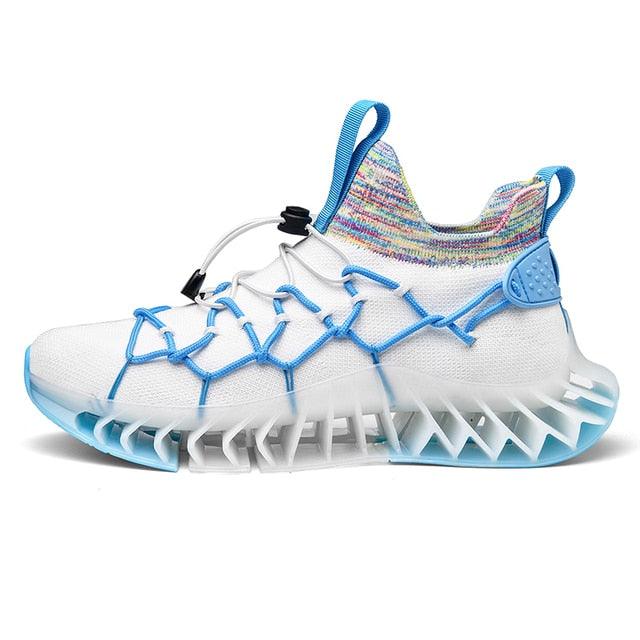 Men's Modern Techwear Blade Sneakers Breathable Knit Running Shoes