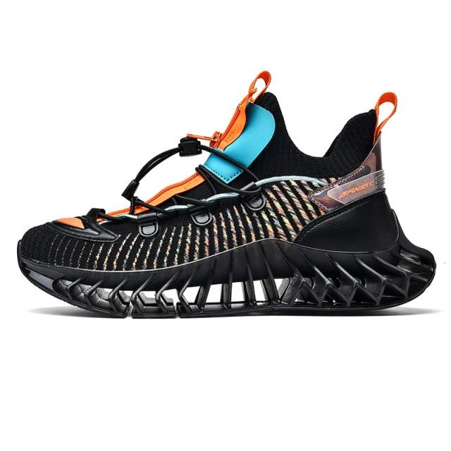 Men's Modern Techwear Blade Sneakers Breathable Knit Running Shoes