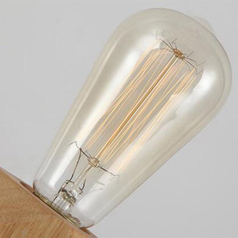 Modern Wooden Diamond Table Lamp for Minimalist Bedside Lighting