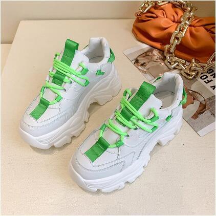 Women's Thick Platform Tennis Sneakers - White Lightweight Shoes