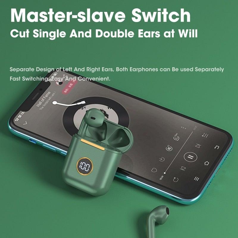 Modern White Wireless Bluetooth 5.0 HIFI Sports Earphones