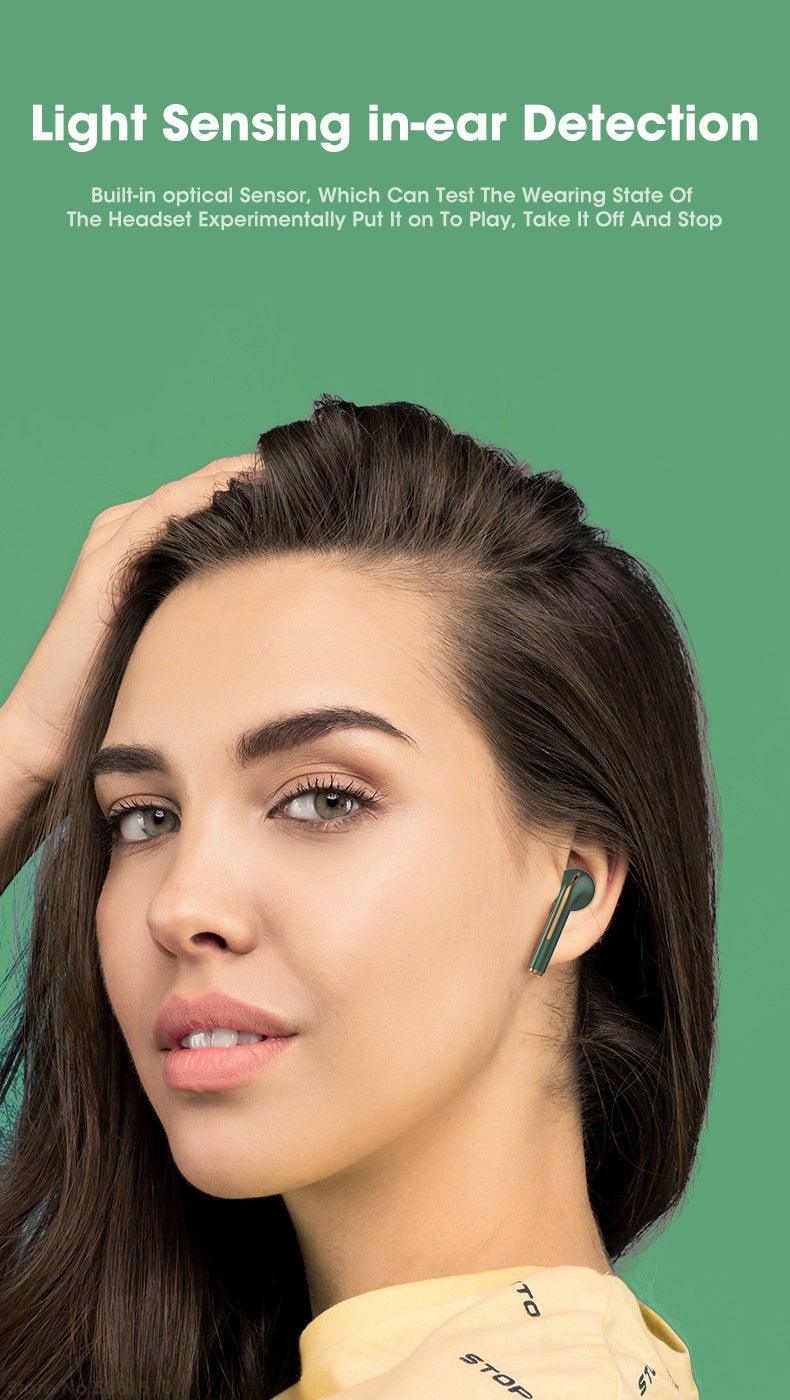 Modern White Wireless Bluetooth 5.0 HIFI Sports Earphones