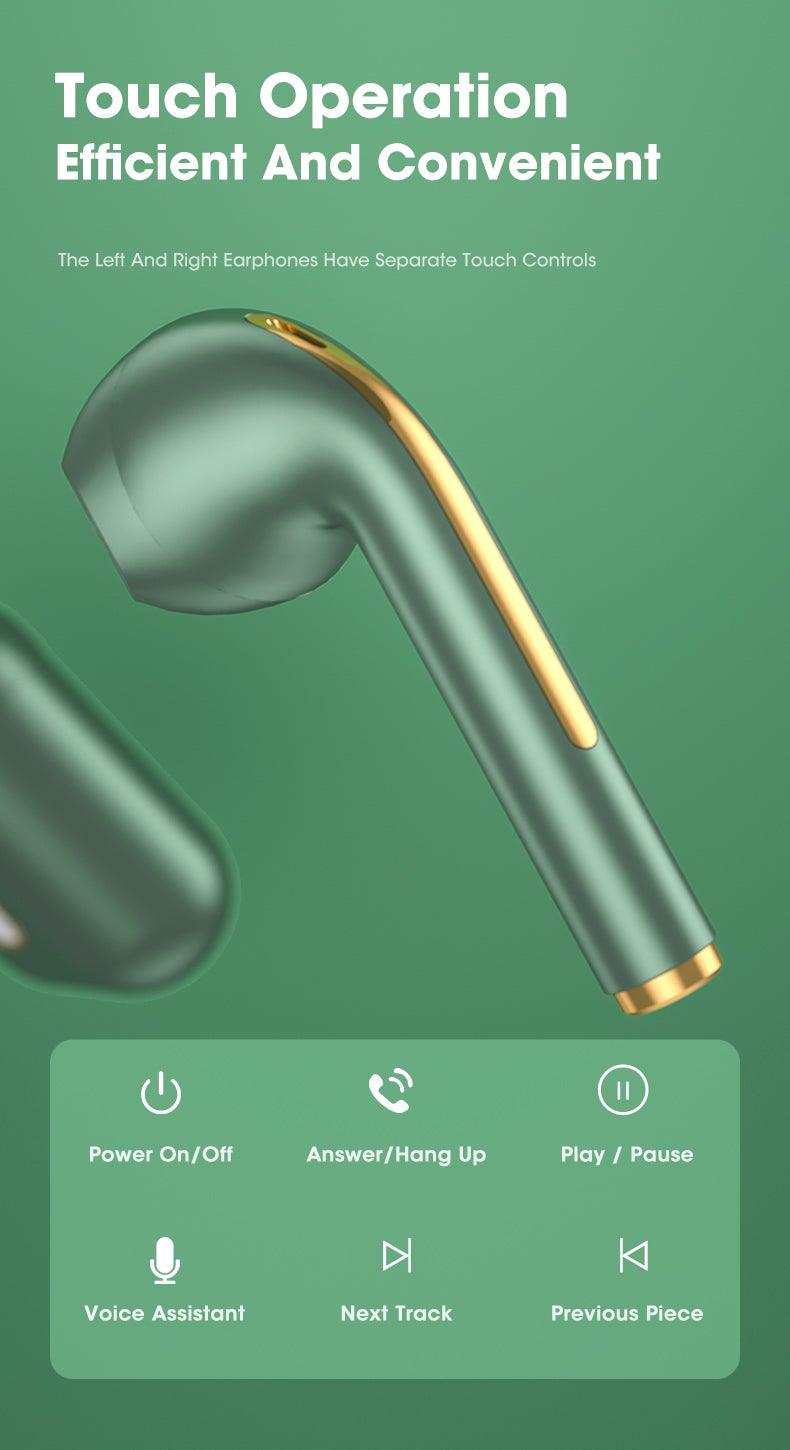 Modern White Wireless Bluetooth 5.0 HIFI Sports Earphones