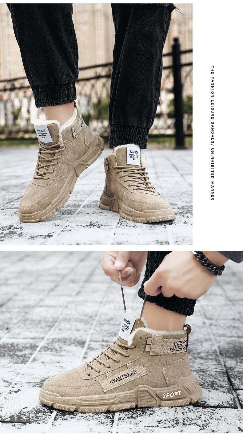 Mens Lightweight Water Resistant High-Top Winter Snow Sneakers