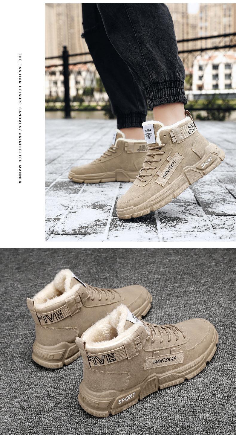 Mens Lightweight Water Resistant High-Top Winter Snow Sneakers