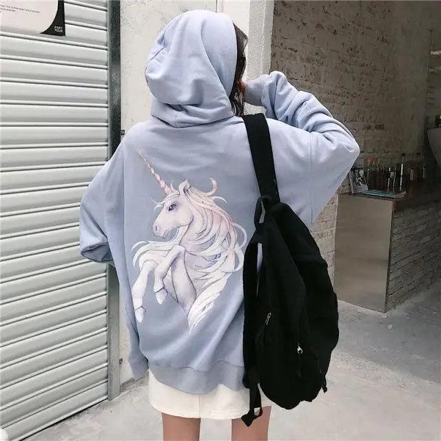 Oversized Zip Hoodie Women Casual Loose Cotton Kangaroo Pocket Top