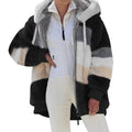 Women's Oversized Fleece Hooded Jacket Casual Winter Coat