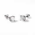 Moissanite Stud Earrings 925 Sterling Silver Screw Back