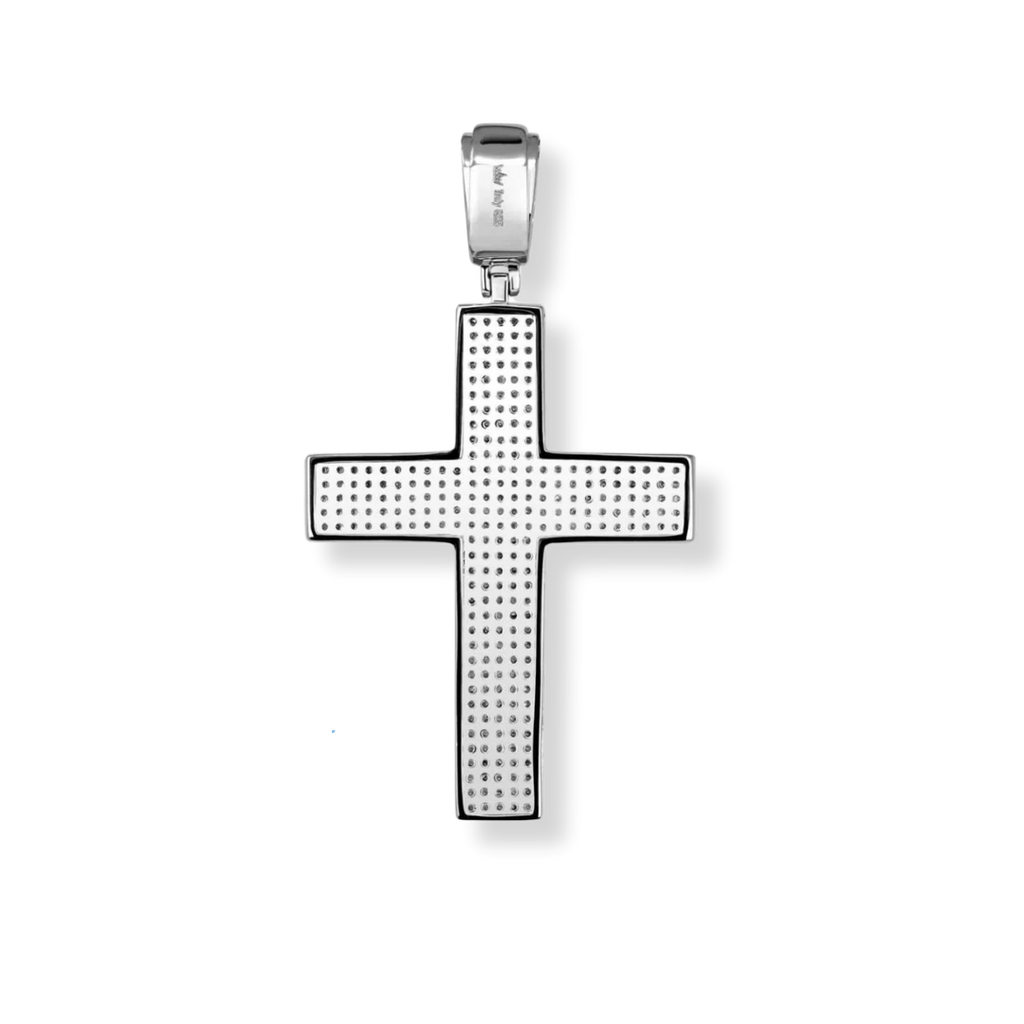 Moissanite 1.8 TCW Cross Religious Pendant 925 Sterling Silver