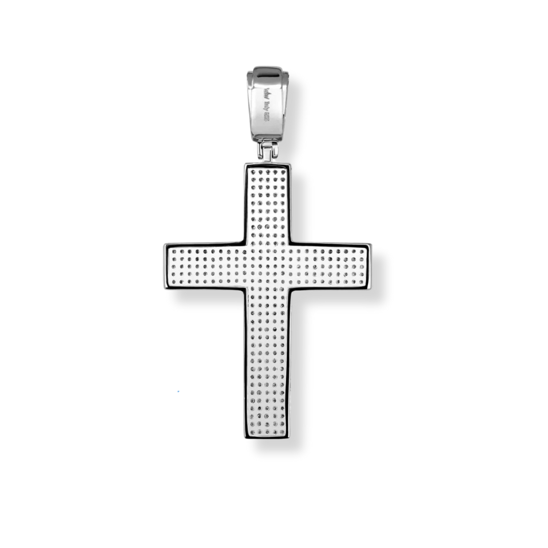Moissanite 1.8 TCW Cross Religious Pendant 925 Sterling Silver
