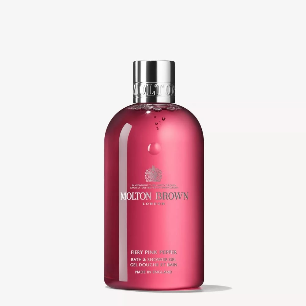 10fl oz bottle of Molton Brown Fiery Pink Pepper Bath & Shower Gel