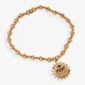 Mom A Title Above Queen Gold-Tone Stretch Charm Bracelet
