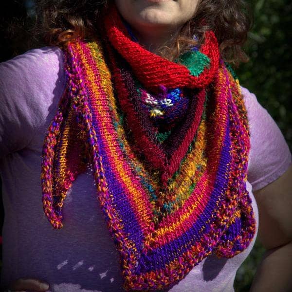 Moment of Zen Shawl Knit Pattern for Spice Market Yarn