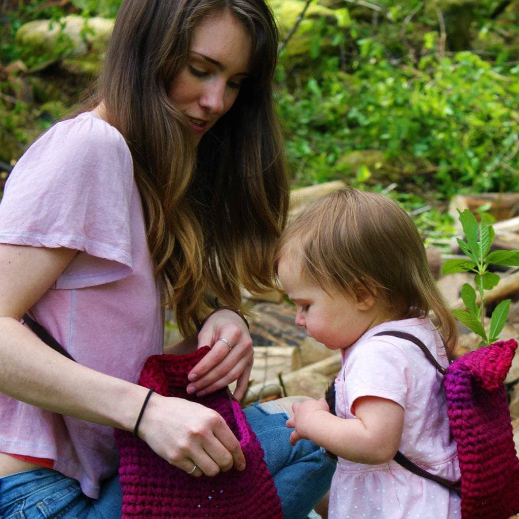 Mommy + Me Crochet Tote and Backpack Pattern Set - Bohemian Style